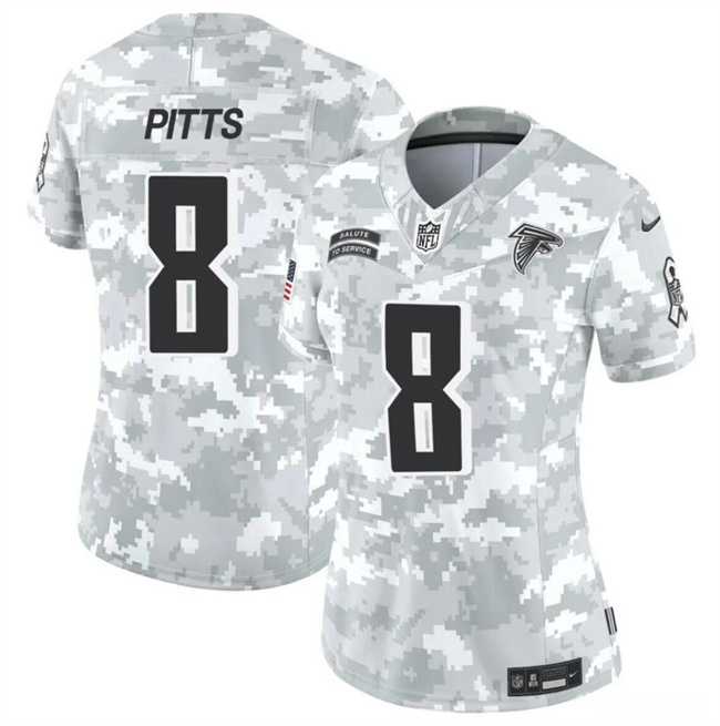 Womens Atlanta Falcons #8 Kyle Pitts 2024 F.U.S.E Arctic Camo Salute To Service Limited Stitched Jersey Dzhi